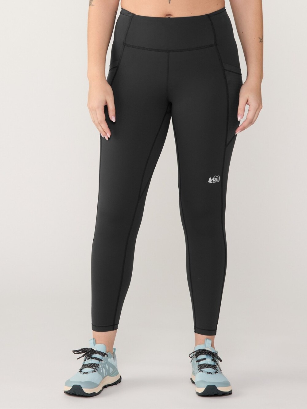 REI Swiftland 7/8 Running Tights Leggings Women's Black Size Medium